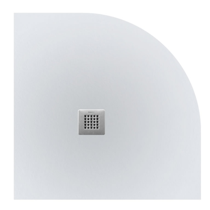 Cutout image of Tissino Giorgio2 White Slate 1000mm Stone Resin Quadrant Shower Tray